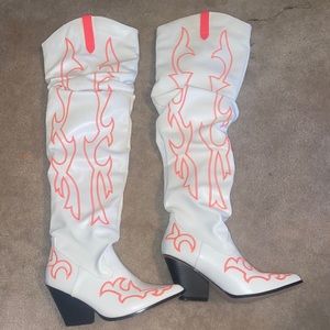 Western knee high boots
